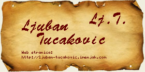 Ljuban Tucaković vizit kartica